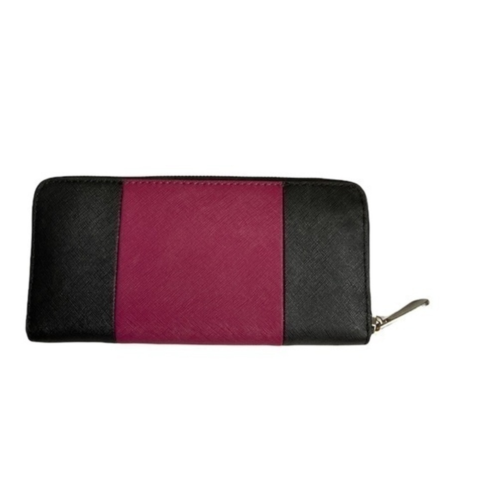 Michael kors pink black color block zipper clutch wallet - Picture 2 of 8